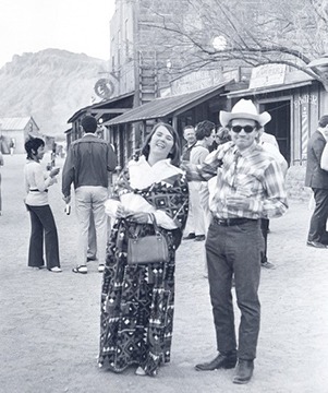 Helen and Bob at an OSA party at Old Tucson in the 1970's.