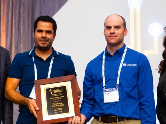 Paramium Technologies accepts the award for "Innovation Leader of the Year" from Arizona Technology Council.