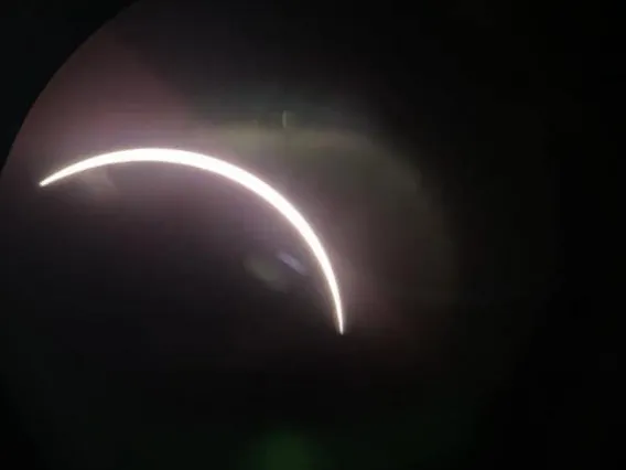 Leading up to Totality, Photo taken using a Meade Telescope with Solar Filter