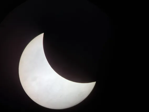 After Totality, Photo taken using a Meade Telescope with Solar Filter
