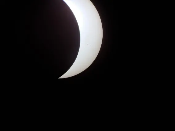 Leading up to Totality, Photo taken using a Meade Telescope with Solar Filter
