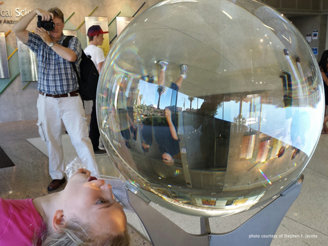 Giant Polished Glass Sphere, OSC lobby, 2014.