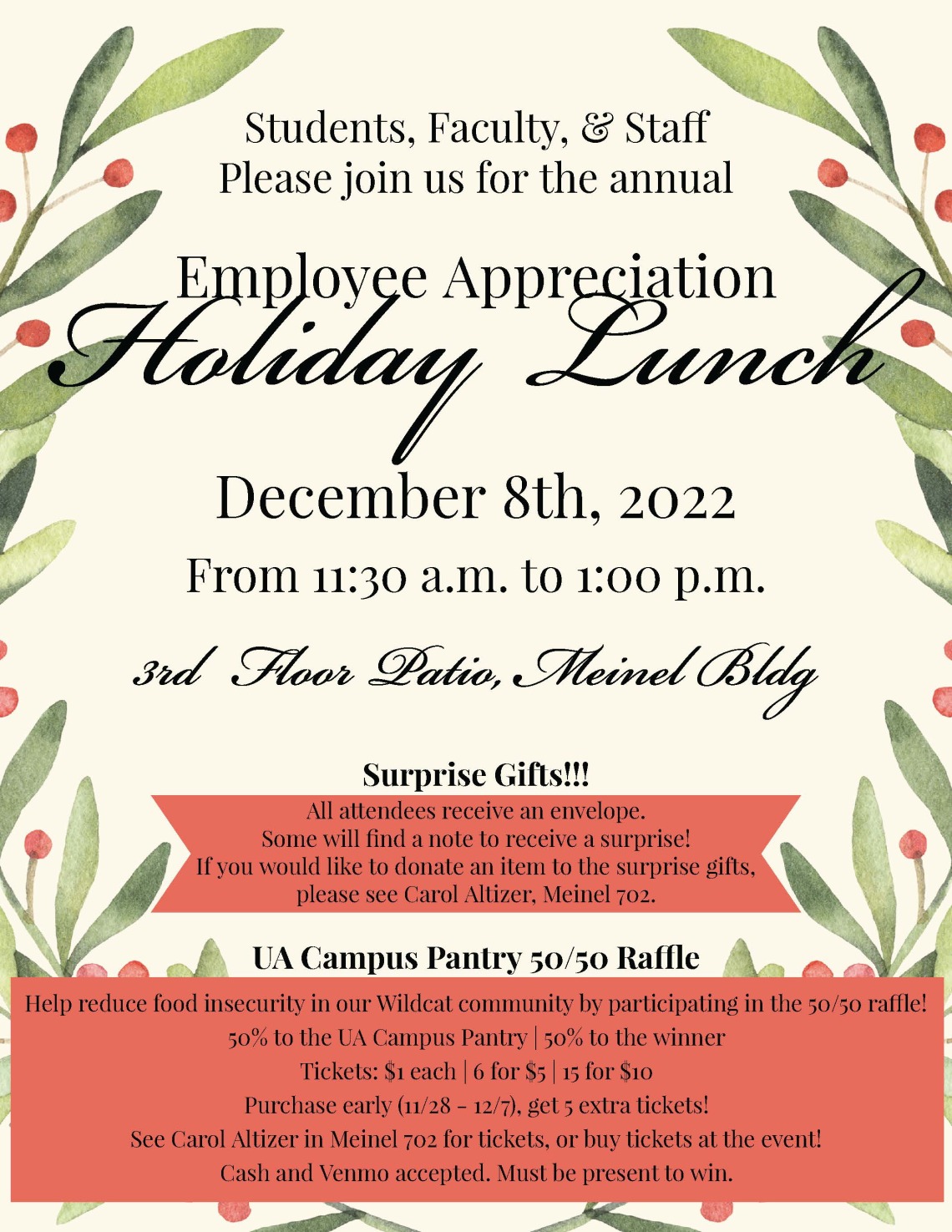 Holiday lunch updated flyer