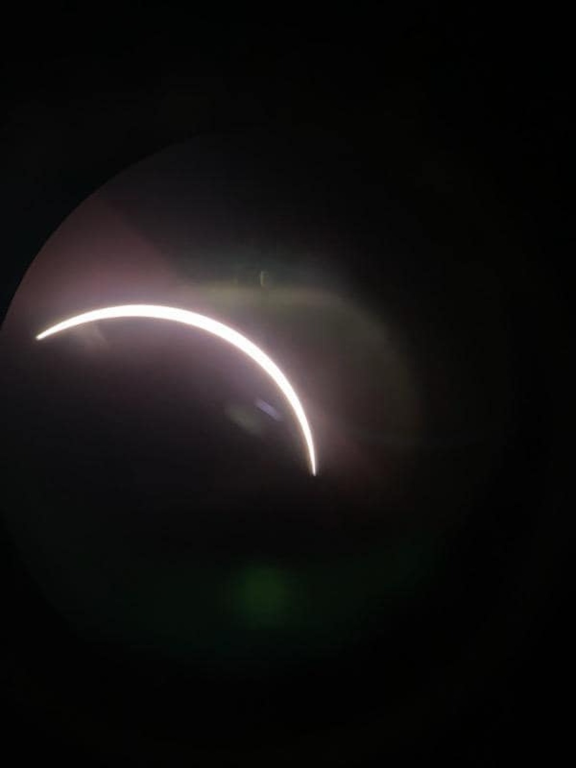 Leading up to Totality, Photo taken using a Meade Telescope with Solar Filter