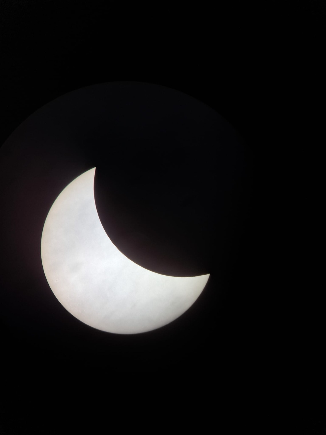 After Totality, Photo taken using a Meade Telescope with Solar Filter