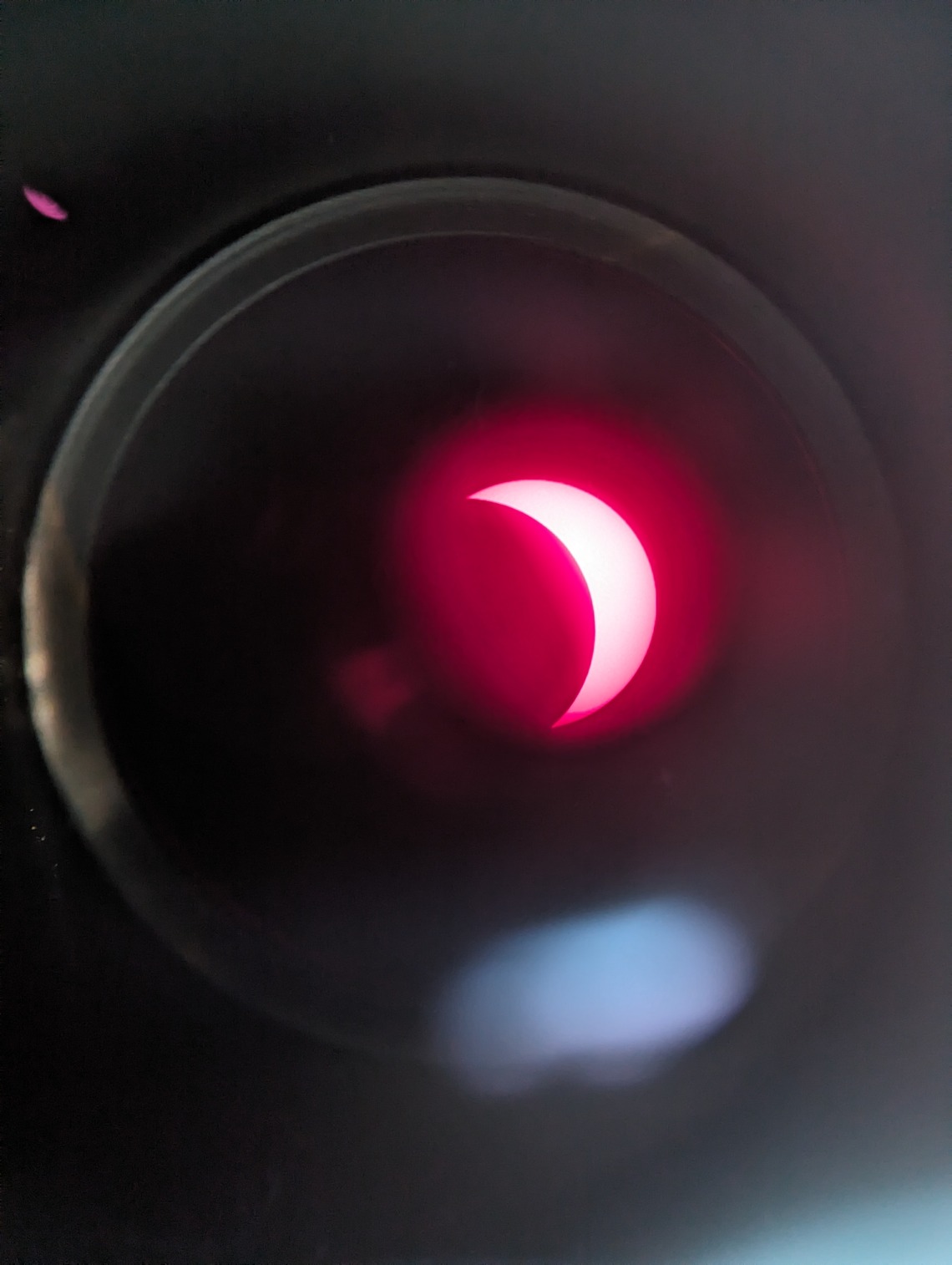 Walter Rahmer's Partial Solar Eclipse Taken through a Solar Telescope with a Hydrogen Alpha Filter