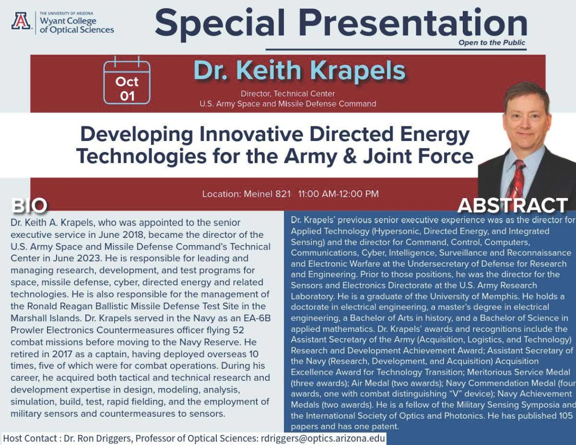 Special Seminar, Keith Krapels