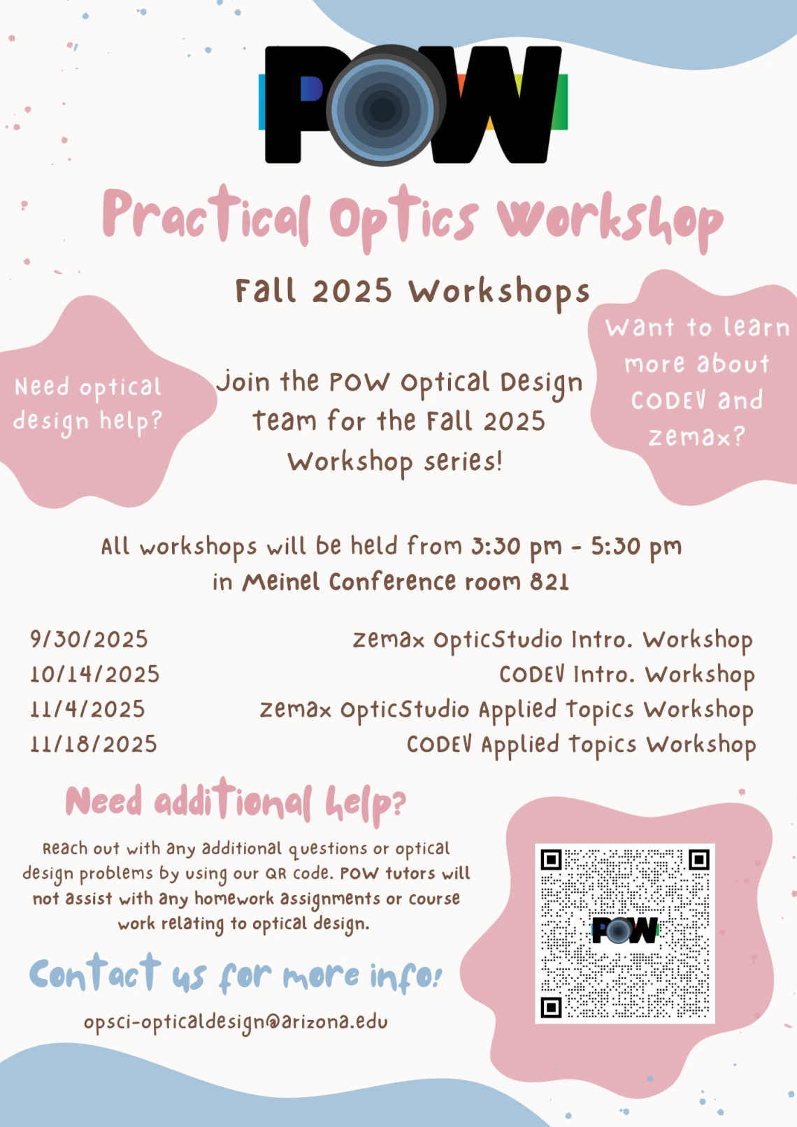 POW Fall 2025 Workshops