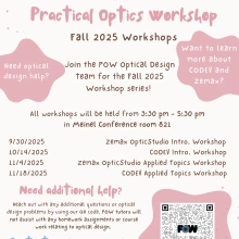POW Fall 2025 Workshops